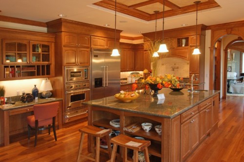 contemporary-style-kitchen-decorations-with-islands-wooden-floor