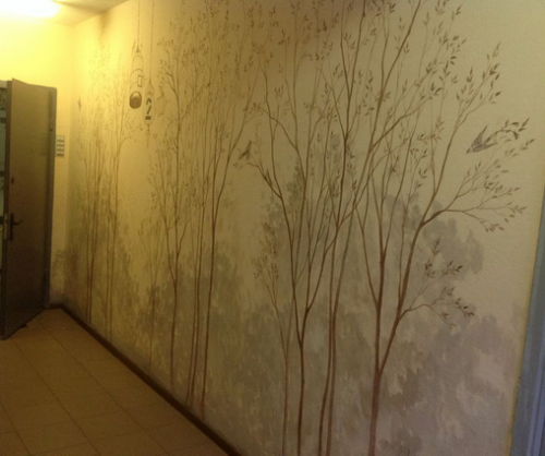Роспись стен в коридоре — руководство по дизайну интерьера